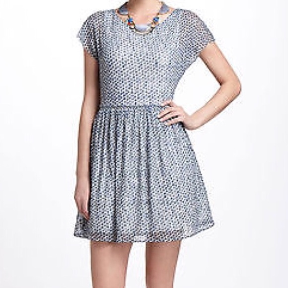 Anthropologie Dresses & Skirts - Anthropologie Weston Wear Blue Frothed Dots Dress